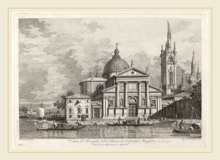 Joseph Wagner after Canaletto (German, 1706-1780), Veduta del Prospetto della Chiesa di S. Giorgio
