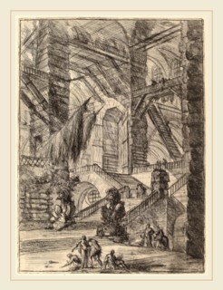 Giovanni Battista Piranesi (Italian, 1720-1778), The Staircase with Trophies, published 1749-1750,