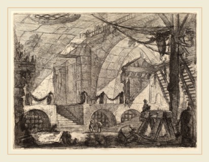Giovanni Battista Piranesi (Italian, 1720-1778), The Sawhorse, published 1749-1750, etching,