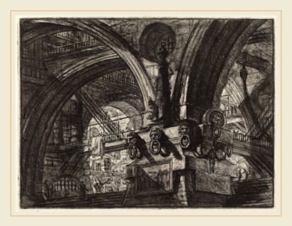 Giovanni Battista Piranesi (Italian, 1720-1778), The Pier with a Lamp, 1780s, etching, engraving,
