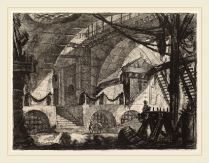 Giovanni Battista Piranesi (Italian, 1720-1778), The Sawhorse, 1780s, etching, engraving, sulphur