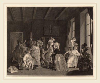 Salvatore Tresca after Nicolas Lavreince (Italian, probably 1750-1815), The Preparations for the