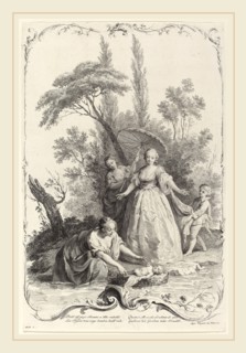 Joseph Wagner (publisher) after Jacopo Amigoni (German, 1706-1780), The Finding of Moses, c. 1745,