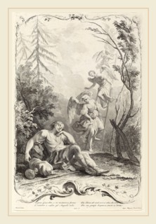 Joseph Wagner (publisher) after Jacopo Amigoni (German, 1706-1780), Jacob's Ladder, c. 1745,
