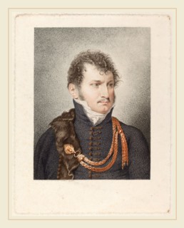 Giuseppe Longhi (Italian, 1766-1831), Baron Brudern, 1808, engraving and etching printed in color