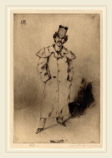 Carlo Pellegrini (Italian, 1839-1889), Whistler, drypoint