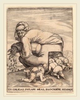 Jan Theodor de Bry after Pieter Bruegel the Elder (Flemish, 1561-1623), The Man with the Moneybag