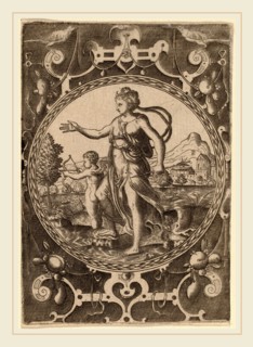 Abraham de Bruyn (Flemish, 1540-1587), Venus, engraving