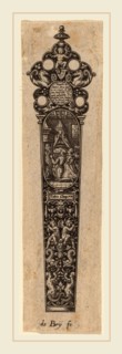 Theodor de Bry (Flemish, 1528-1598), Ornament for Knife Handle, engraving