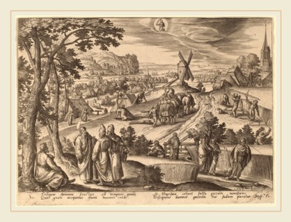Adriaen Collaert after Hans Bol (Flemish, c. 1560-1618), "A group of Pharisees swelling with false