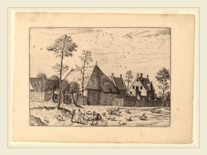 Johannes and Lucas van Doetechum after Master of the Small Landscapes (Dutch, died 1605), Shed with