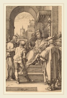 Hendrik Goltzius (Dutch, 1558-1617), Christ before Pilate, 1596, engraving