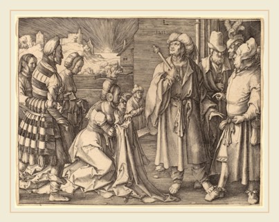 Lucas van Leyden (Netherlandish, 1489-1494-1533), Potiphar's Wife Accusing Joseph, 1512, engraving