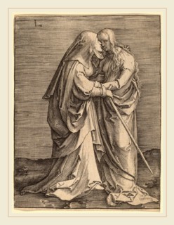 Lucas van Leyden (Netherlandish, 1489-1494-1533), The Visitation, 1520, engraving on laid paper