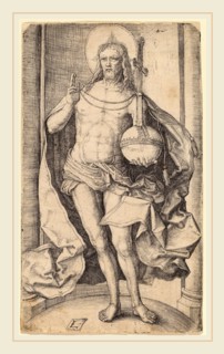 Lucas van Leyden (Netherlandish, 1489-1494-1533), The Savior Standing with the Globe and Cross in