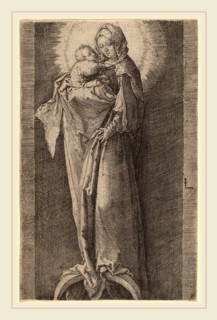 Lucas van Leyden (Netherlandish, 1489-1494-1533), The Virgin in the Niche, c. 1518, engraving
