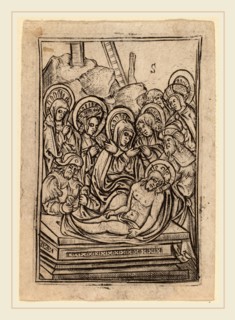 Master S (Flemish, active 1505-1520), The Entombment, engraving
