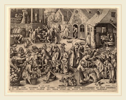 Attributed to Philip Galle after Pieter Bruegel the Elder (Flemish, 1537-1612), Charity, published
