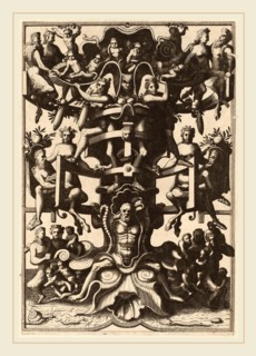 Cornelis Floris II (Flemish, 1514-1575), Grotesque, published 1557, engraving on laid paper