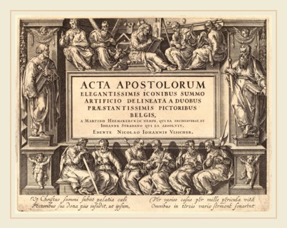 Philip Galle after Maerten van Heemskerck after Jan van der Straet (Flemish, 1537-1612), Title