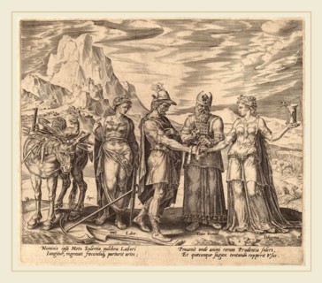 Philip Galle after Maerten van Heemskerck (Flemish, 1537-1612), The Marriage of Labor and