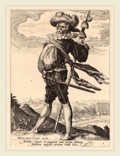 Jacques de Gheyn II after Hendrik Goltzius (Dutch, 1565-1629), Colonel, 1587, engraving on laid
