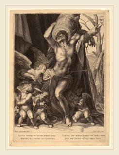 Aegidius Sadeler II (Flemish, c. 1570-1629), The Martyrdom of Saint Sebastian, c. 1620, engraving