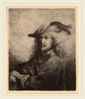 Ferdinand Bol (Dutch, 1616-1680), Portrait of an Officer, 1645, etching