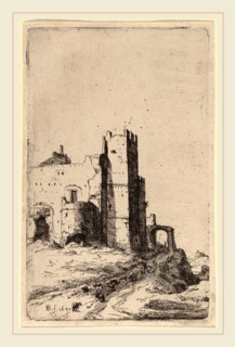 Bartholomeus Breenbergh (Dutch, probably 1599-1657), The Town of Leoni, near Frascati, 1640,