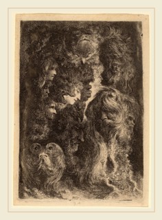 Jacques de Gheyn III (Dutch, probably 1599-1657), Fantastic Heads, 1638, etching