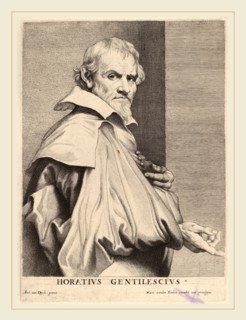 Lucas Emil Vorsterman after Sir Anthony van Dyck (Flemish, 1595-1675), Orazio Gentileschi, probably