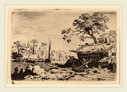 Allart van Everdingen (Dutch, 1621-1675), Ruinous Hut, probably c. 1645-1656, etching
