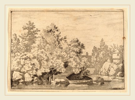 Allart van Everdingen (Dutch, 1621-1675), The Cudgel Dam and Covered Bridge, probably c. 1645-1656,