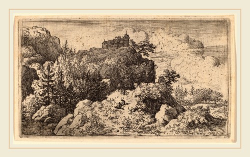 Allart van Everdingen (Dutch, 1621-1675), Firs in the Defile, probably c. 1645-1656, etching with