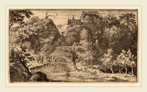 Allart van Everdingen (Dutch, 1621-1675), Water Mill at the Foot of a Mountain, probably c.