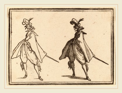 Edouard Eckman after Jacques Callot (Flemish, born c. 1600), Gentleman in a Large Mantle, Front