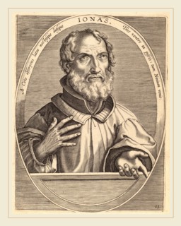 Theodor Galle after Jan van der Straet (Flemish, c. 1571-1633), Ionas, published 1613, engraving on