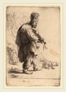Rembrandt van Rijn (Dutch, 1606-1669), The Blind Fiddler, 1631, etching