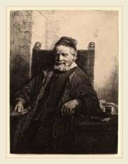 Rembrandt van Rijn (Dutch, 1606-1669), Jan Lutma, 1656, etching and drypoint