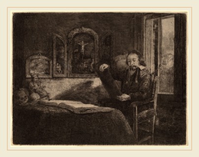 Rembrandt van Rijn (Dutch, 1606-1669), Abraham Francen, c. 1657, etching, drypoint and burin