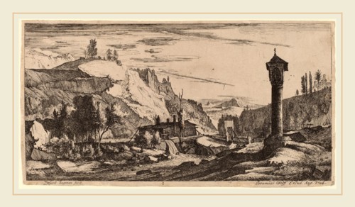 Roelant Roghman and Melchior KÃ¼sel (German, 1626-1683), The Column: pl.1, etching