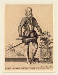 Christoffel van Sichem I (Dutch, c. 1546-1624), Philip II, King of Spain, engraving