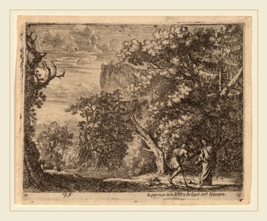 Herman van Swanevelt (Dutch, c. 1600-1655), Temptation of Christ, etching