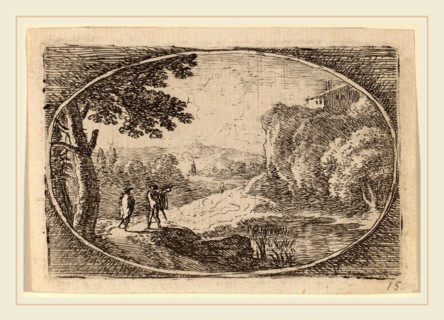 Herman van Swanevelt (Dutch, c. 1600-1655), The House on the Rock, etching