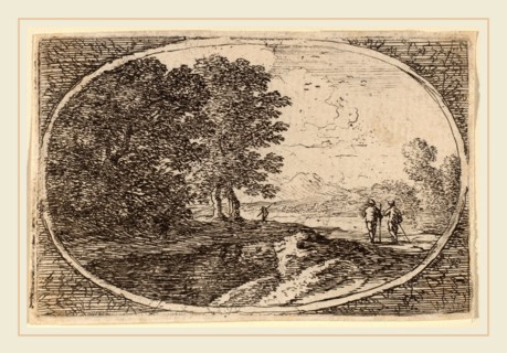 Herman van Swanevelt (Dutch, c. 1600-1655), Three Men Carrying Staffs, etching