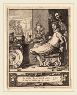 Jan van de Velde II (Dutch, 1593-1641), Death Taking a Couple by Surprise, etching