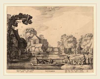 Jan van de Velde II (Dutch, 1593-1641), September, etching