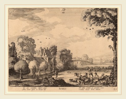 Jan van de Velde II (Dutch, 1593-1641), June, etching