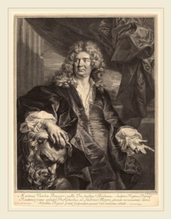 Gerard Edelinck after Hyacinthe Rigaud (Flemish, 1640-1707), Martin Desjardins, engraving on laid