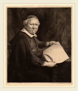 Rembrandt van Rijn (Dutch, 1606-1669), Lieven Willemsz van Coppenol: the Larger Plate, 1658,